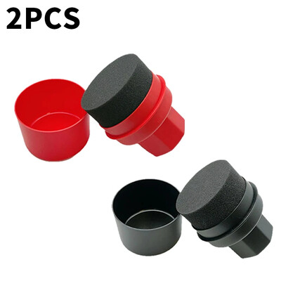 Automobilių padangų vaškavimo kempinė su dangteliu automobilio plovimo plovimo padangų kontūravimo aplikatoriumi Padangos valymo įrankis Automobilio detalių šepetys