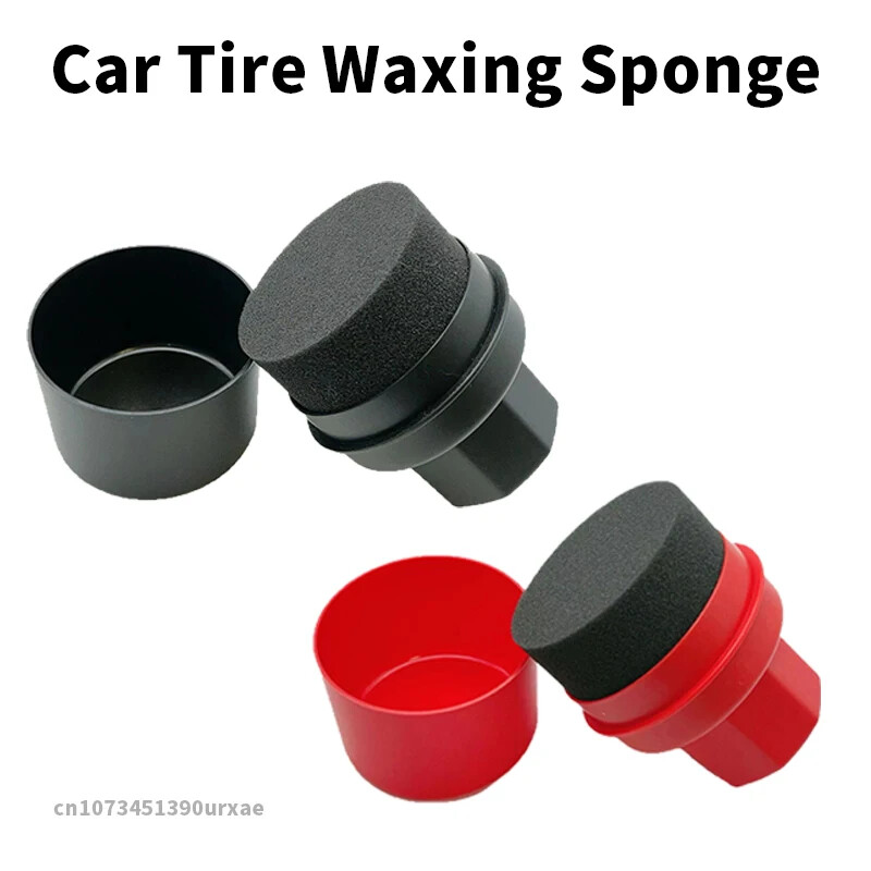 Automobilių padangų vaškavimo kempinė su dangteliu automobilio plovimo plovimo padangų kontūravimo aplikatoriumi Padangos valymo įrankis Automobilio detalių šepetys