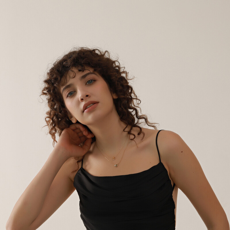 Yhpup rozsdamentes acél olívazöld köbös Zirocnia elegáns medál nyaklánc nőknek minimalista bájos koreai divatos gallér ékszerek