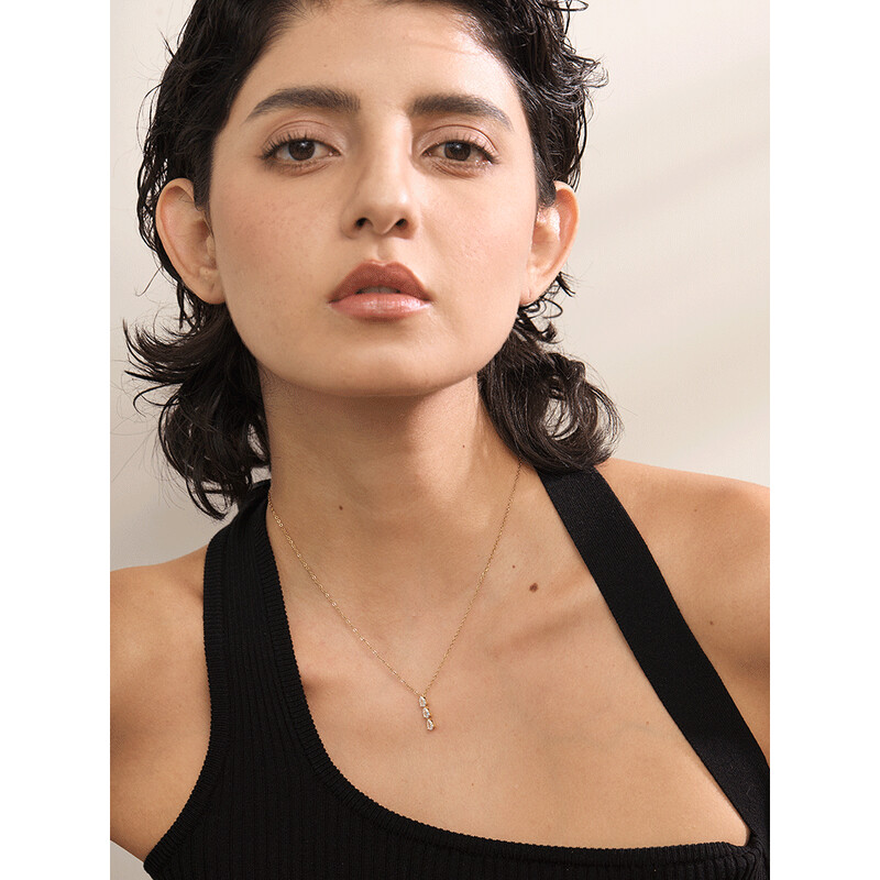 Yhpup Delicat, strălucitor, zirconiu cubic, picătură de apă, guler, pandantiv, oțel inoxidabil 2024, bijuterii de modă dulce și chic, cadou