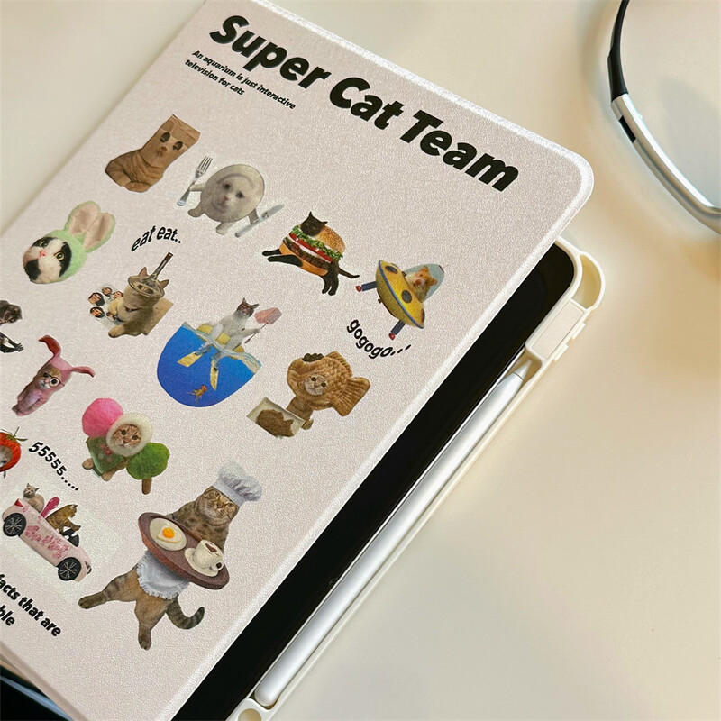 Egy szép macska iPad 2024 Air Pro 11 12,9 13 tok 360°-os elforgatása 9,7 10,2 5. 6. 7. 8. 9. 2022 10. generációs tok Air 5 4 3 Borító