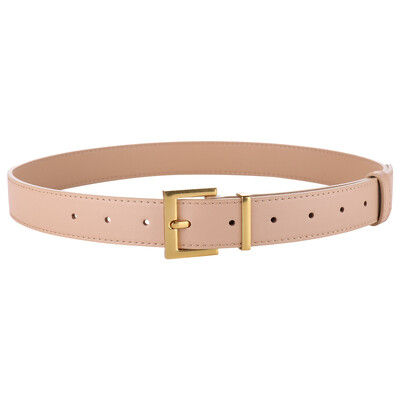 Madingi nišiniai natūralios odos sagtimi moteriški diržai vientisos spalvos sidabrinė sagtimi prabangūs džinsai platūs moteriški diržai