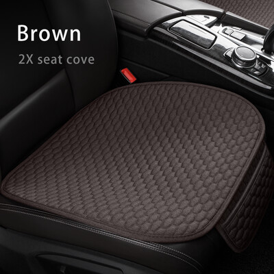 Univerzális len autósülésvédő védő vászon első hátsó párnavédő párna szőnyeg háttámla az autó belső szőnyegkészlethez