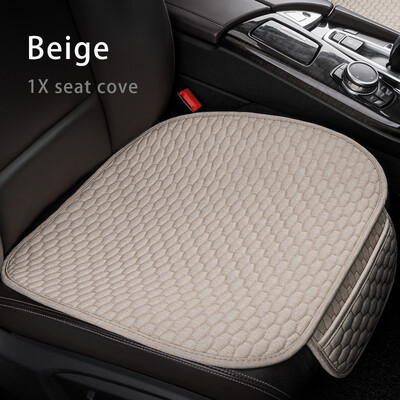 Univerzális len autósülésvédő védő vászon első hátsó párnavédő párna szőnyeg háttámla az autó belső szőnyegkészlethez