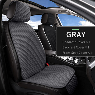 Univerzális len autósülésvédő védő vászon első hátsó párnavédő párna szőnyeg háttámla az autó belső szőnyegkészlethez