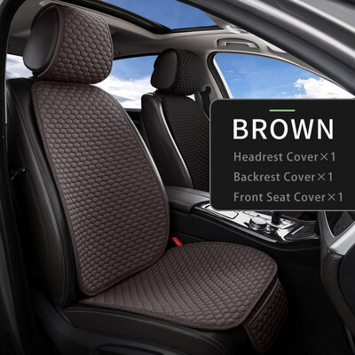 Univerzális len autósülésvédő védő vászon első hátsó párnavédő párna szőnyeg háttámla az autó belső szőnyegkészlethez