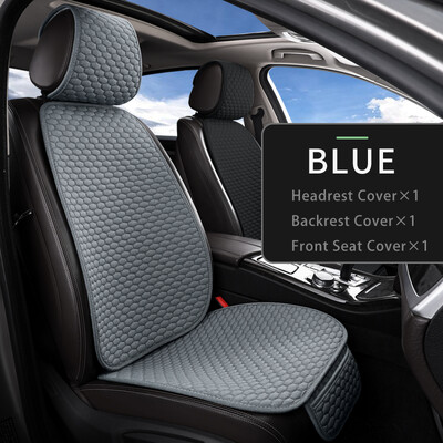 Univerzális len autósülésvédő védő vászon első hátsó párnavédő párna szőnyeg háttámla az autó belső szőnyegkészlethez