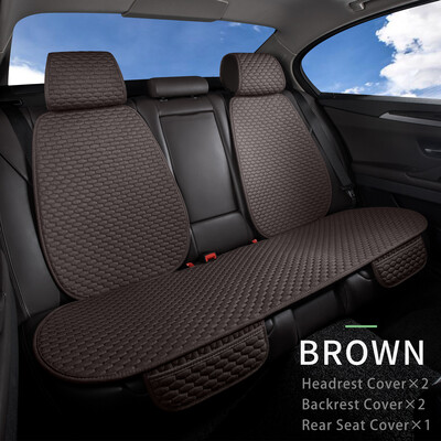 Univerzális len autósülésvédő védő vászon első hátsó párnavédő párna szőnyeg háttámla az autó belső szőnyegkészlethez