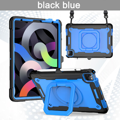 Pentru husă iPad 7th 8th 9th 10th Air 3rd 4th 5th Pro 11 Mini 6th mâner rotativ Suport tabletă Kickstand Curea de umăr Rezistent la șocuri