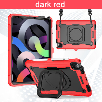 Pentru husă iPad 7th 8th 9th 10th Air 3rd 4th 5th Pro 11 Mini 6th mâner rotativ Suport tabletă Kickstand Curea de umăr Rezistent la șocuri