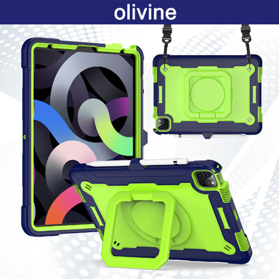 Pentru husă iPad 7th 8th 9th 10th Air 3rd 4th 5th Pro 11 Mini 6th mâner rotativ Suport tabletă Kickstand Curea de umăr Rezistent la șocuri