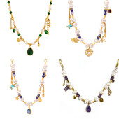 Természetes édesvízi gyöngy nyaklánc rozsdamentes acél természetes kő gyöngyök szív lánc ékszer kiegészítők lánynak ajándék