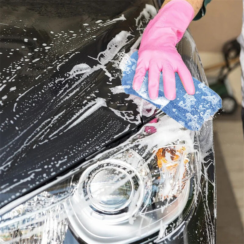 1/8db mikroszálas felhordó párna, részletező autótisztító szivacs az autókerámia bevonathoz.