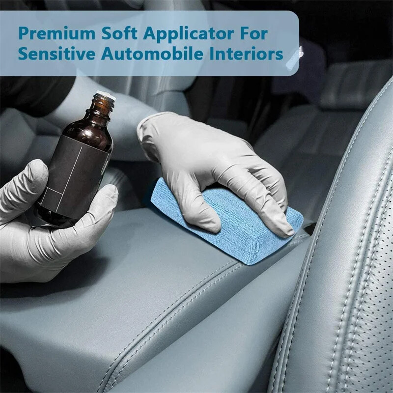 1/8db mikroszálas felhordó párna, részletező autótisztító szivacs az autókerámia bevonathoz.