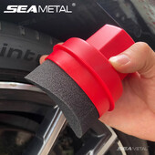 SEAMETAL autógumi fényes felhordó kefe Ergonómikus viasz felhordó párna Puha fényes ecset hordozható szivacs autógumi gyantázásához