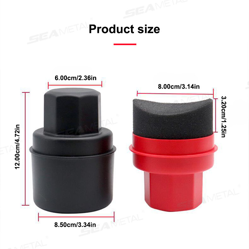 SEAMETAL autógumi fényes felhordó kefe Ergonómikus viasz felhordó párna Puha fényes ecset hordozható szivacs autógumi gyantázásához