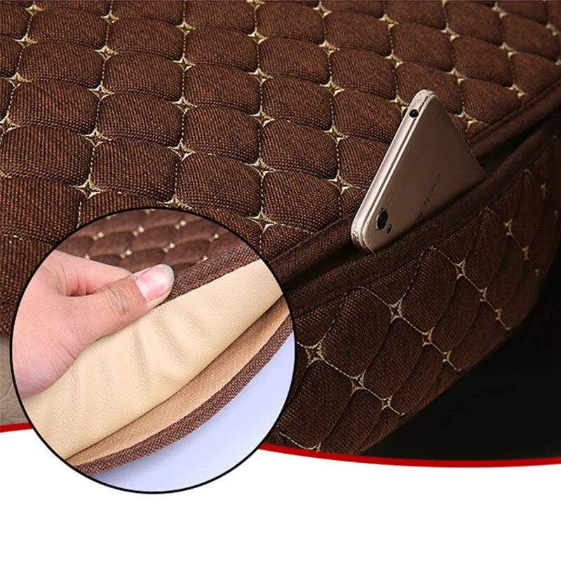 Husă pentru scaun auto din in, de calitate, pernă de scaun auto, respirabilă, anti zgârieturi, pernă de protecție universală pentru Sedan Suv