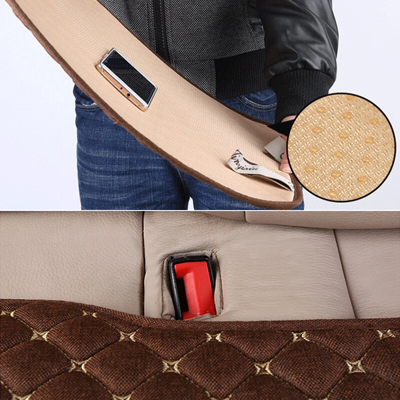 Husă pentru scaun auto din in, de calitate, pernă de scaun auto, respirabilă, anti zgârieturi, pernă de protecție universală pentru Sedan Suv