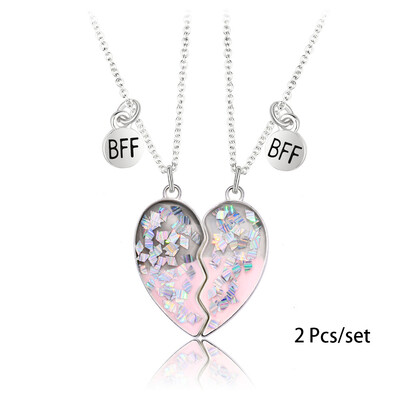 3 db/szett Legjobb barát mágneses medál nyaklánc Kreatív Pentagram ötvözet kiegészítők Barátság nyaklánc Legjobb barát ötvözet medál