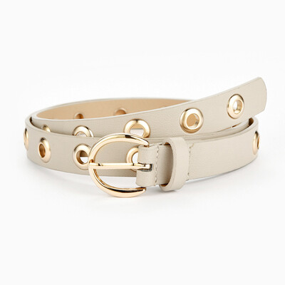 Ζώνες πανκ ροκ για γυναίκες Πολυτελής επωνυμία Vintage Υψηλής ποιότητας Γυναικεία ζώνη μέσης με καρφιτσωμένο λουράκι εργασίας DT143