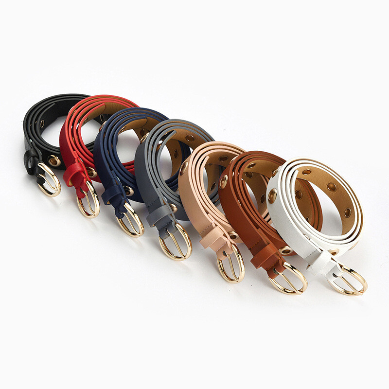 Ζώνες πανκ ροκ για γυναίκες Πολυτελής επωνυμία Vintage Υψηλής ποιότητας Γυναικεία ζώνη μέσης με καρφιτσωμένο λουράκι εργασίας DT143