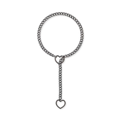 Colier reglabil cu inimă de dragoste, pandantiv cu lanț din metal gotic, Y2k, Hip Hop, accesorii simple pentru femei, cadou pentru bijuterii pentru bărbați.