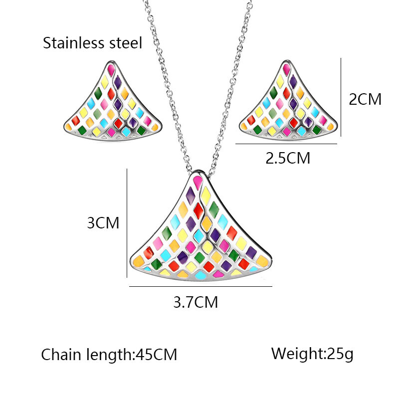 Xuanhua rozsdamentes acél készletek nőknek Többszínű luxus divatékszerek indiai ékszer készletek ékszer kiegészítők
