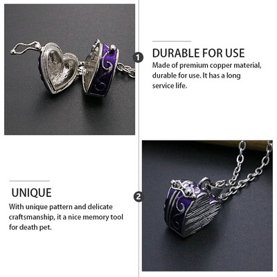 Kisállat hamu medál emlék nyaklánc macska urnák tárolóedényekhez Szív alakú tartó kis kiegészítő réz kutya