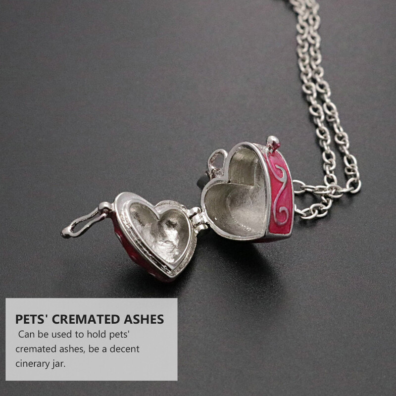 Kisállat hamu medál emlék nyaklánc macska urnák tárolóedényekhez Szív alakú tartó kis kiegészítő réz kutya