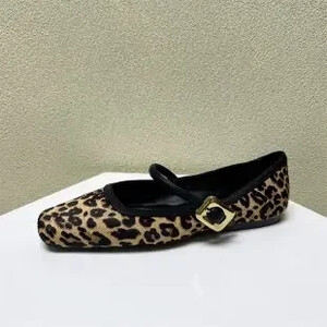 2024 Nové módne dámske ploché topánky s okrúhlou špičkou, leopardím vzorom, ležérne topánky, dámske priedušné nazúvacie topánky, vonkajšie mäkké topánky Mary Jane