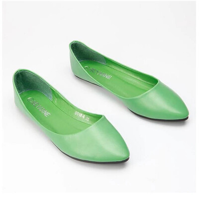 BEYARNE Bőr Lapos Cipők Női Kézzel varrott Bőr Loaferek Marhabőr SpringCandy színű Alkalmi Cipők Női Lapos Női CipőE531