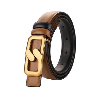 Moteriškas apverčiamas natūralios odos diržas suknelėms kelnės džinsai, madingi suknelių diržai