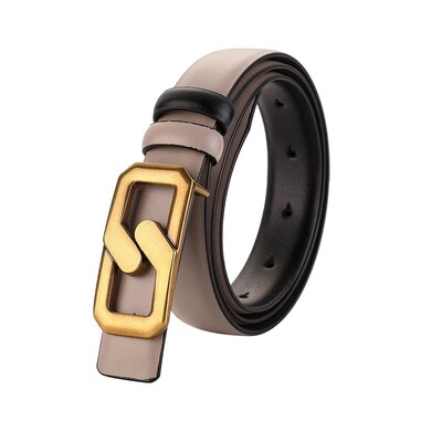 Moteriškas apverčiamas natūralios odos diržas suknelėms kelnės džinsai, madingi suknelių diržai