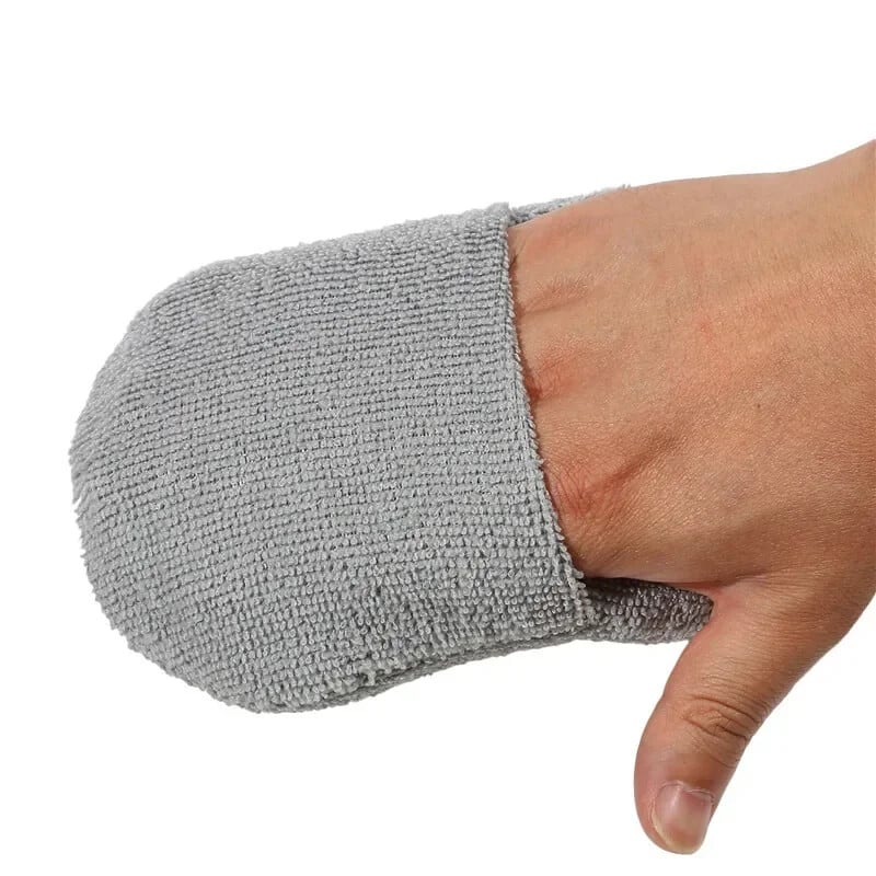 2/6 vnt Automobilių U formos poliravimo ir vaškavimo kempinėMinkštas mikropluošto rankšluostis automobilio vaško aplikatorius Pirštinės tipo putplasčio padas Automobilio detalizavimo įrankiai