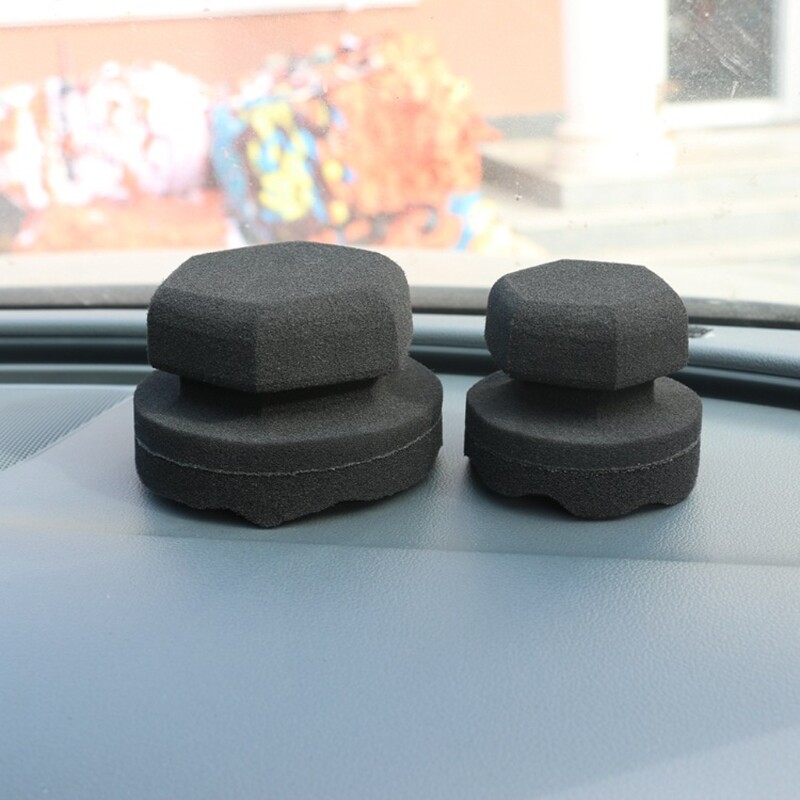 Automobilio vaško poliravimo kempinė šešiakampė rankenos aplikatorius Rankinės padangos vaško kempinė Didelio tankio putplasčio kempinė Auto vaškavimo priedai