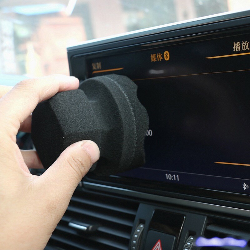 Automobilio vaško poliravimo kempinė šešiakampė rankenos aplikatorius Rankinės padangos vaško kempinė Didelio tankio putplasčio kempinė Auto vaškavimo priedai