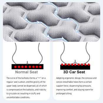 Universal προστατευτικό κάλυμμα καθίσματος αυτοκινήτου Αναπνεύσιμο μαξιλάρι καθίσματος κυρτό για διάχυση θερμότητας για Honda