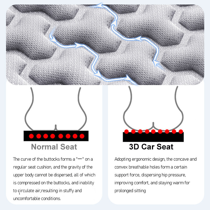 Univerzalna navlaka za automobilsko sjedalo, zaštitnik, prozračan, otporan na znojenje, konveksni jastuk za sjedalo za raspršivanje topline Auto stolica za Hondu