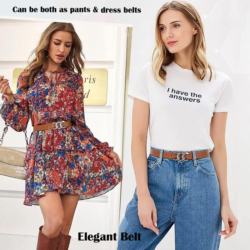 Valódi bőr dekoratív vékony női öv új stílusú ruhával sokoldalú öltöny fekete farmer Sokoldalú nyári női derékpánthoz