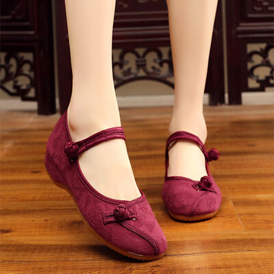 Veowalk kínai stílusú női, jacquard pamut szövet, hímzett balettlapok, elegáns női kényelmes, kényelmes vászon sétacipők