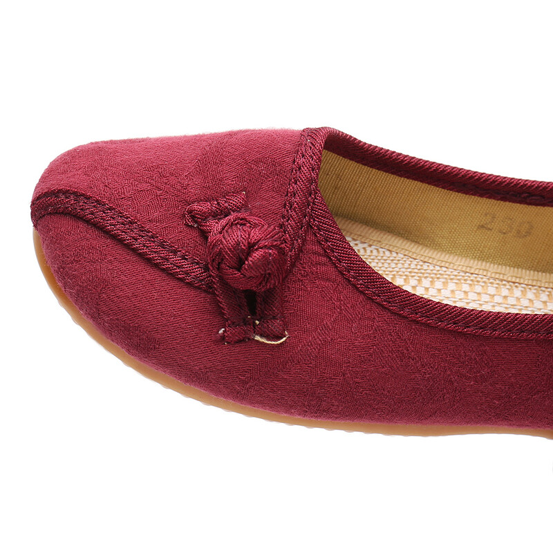 Veowalk kínai stílusú női, jacquard pamut szövet, hímzett balettlapok, elegáns női kényelmes, kényelmes vászon sétacipők