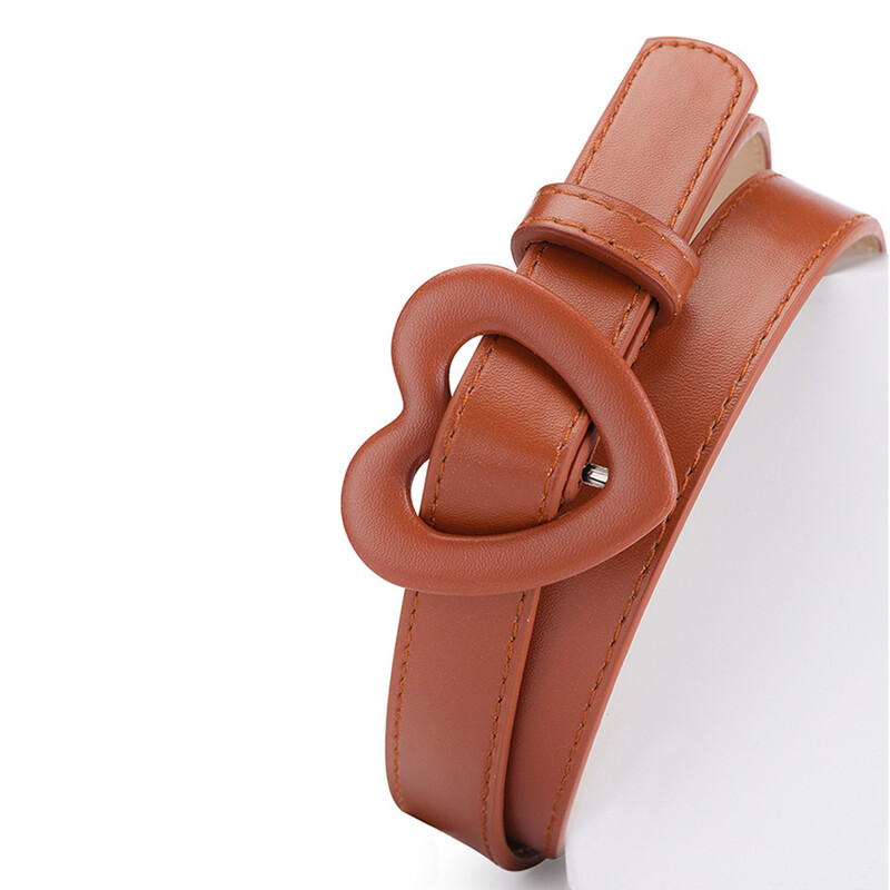 Παιδική Ζώνη από συνθετικό δέρμα Χαριτωμένη καρδιά με πόρπη Ζώνες μέσης Παιδική γυαλιστερή ζώνη για τζιν παντελόνι φόρεμα Διακοσμήστε νέα μόδα