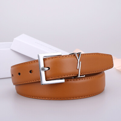 Ženski remen Kožna zlatna iglana kopča Moderan i svestran traper Ležerni ukras Dizajnerski ženski remen