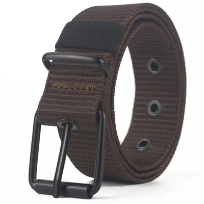 Curea din pânză perforată, curea bărbătească cu cataramă cu ac, versiunea coreeană pentru tineri studenți, centură versatilă de blugi, antrenament militar, extensie