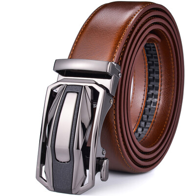 Férfi bőr racsnis övruha, csúsztatható automata csattal, plusz méretű luxus ceinture