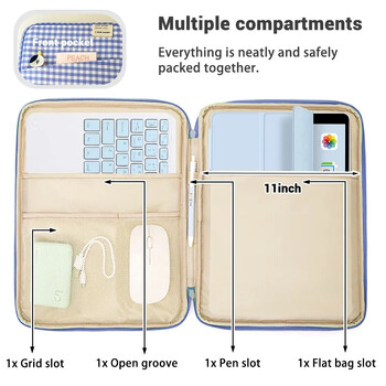 Τσάντα Tablet Sleeve Bag 7,9-12,9 ιντσών Θήκη για IPad Samsung Xiaomi κάλυμμα τσάντας Αντικραδασμική θήκη πολλαπλών τσέπες Θήκες tablet