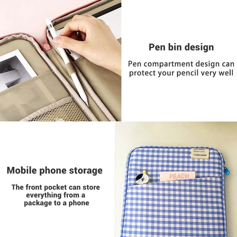 Tahvelarvuti varrukas kott 7,9-12,9 tolli käekoti ümbris iPadile Samsung Xiaomi Bag Cover Põrutuskindel kott Mitu taskut Tahvelarvuti ümbrised