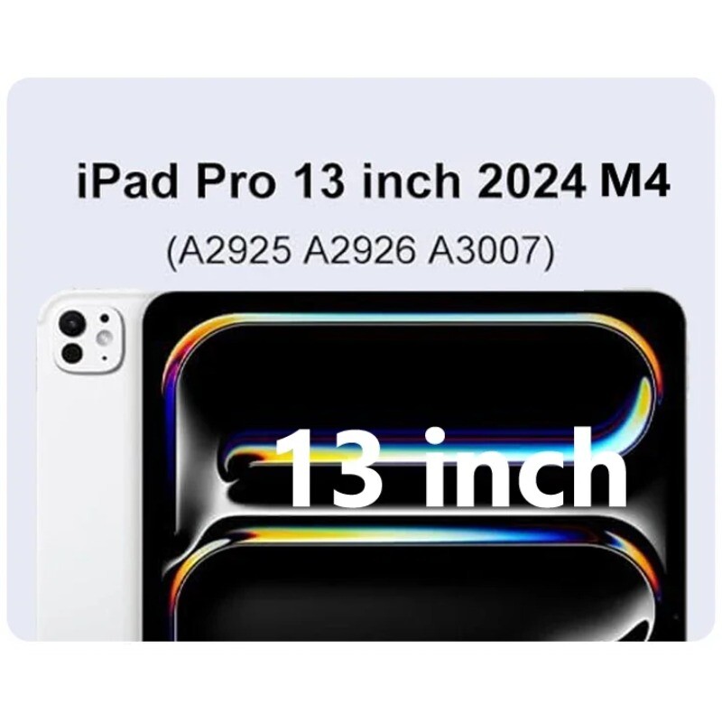 Skirta iPad Pro 13 colių 2024 dėklui A2925 A2926 A3007 su pieštuko laikikliu Smart Cover Funda Skirta ipad pro 13 m4 dėklui, planšetinių kompiuterių dėkliams