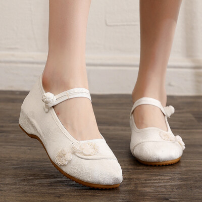 „Veowalk“ kiniškas mazgas, moteriškas medvilninis audinys, išsiuvinėtas baleto butas, retro stiliaus moteriškas laisvalaikio tradicinis senovinis Pekino batai, vienspalviai