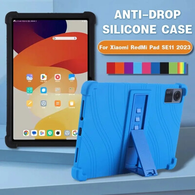 За Xiaomi RedMi Pad SE 11 инча 2023 Детски калъф за таблет Удароустойчив капак за RedMi Pad SE 11``Мека силиконова стойка Защитна обвивка